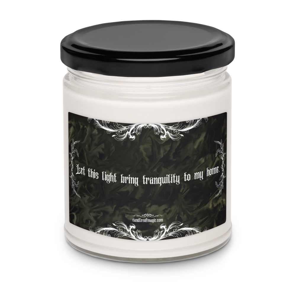 Let this light bring tranquility to my home. Scented soy candle.